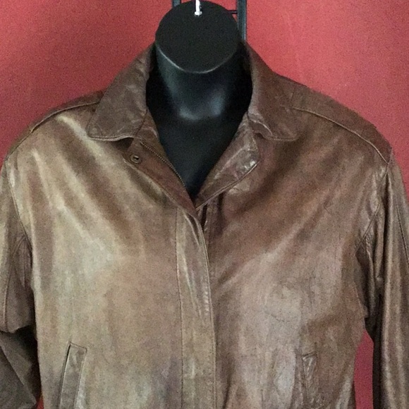 MARSHALL FIELD’S LEATHER BOMBER JACKET SIZE S* - Picture 2 of 5